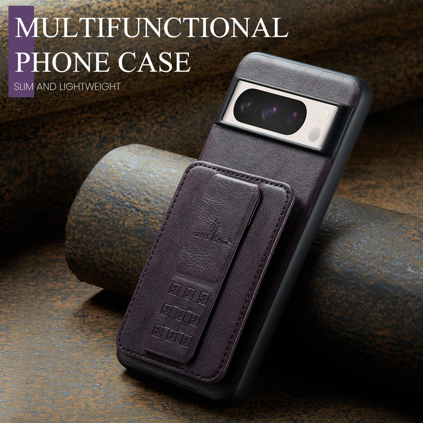 

Leather Phone Case for Google Pixel 10 9 Pro XL 10Pro 7 8 Pro 7A 8A 9A 7Pro With Magnetic Card Holder Wrist Strap Stand K0022 Google Pixel 8 Pro