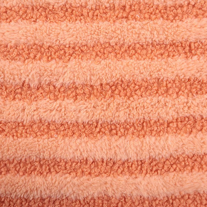 Kış Pijama, Ev Giysileri, Evcil Hayvan Yatakları, Bebekler İçin 0.5m/1m/2m Çizgili Tavşan Kürklü ve Kuzu Yünlü Kumaş El Yapımı Dikişlikler
