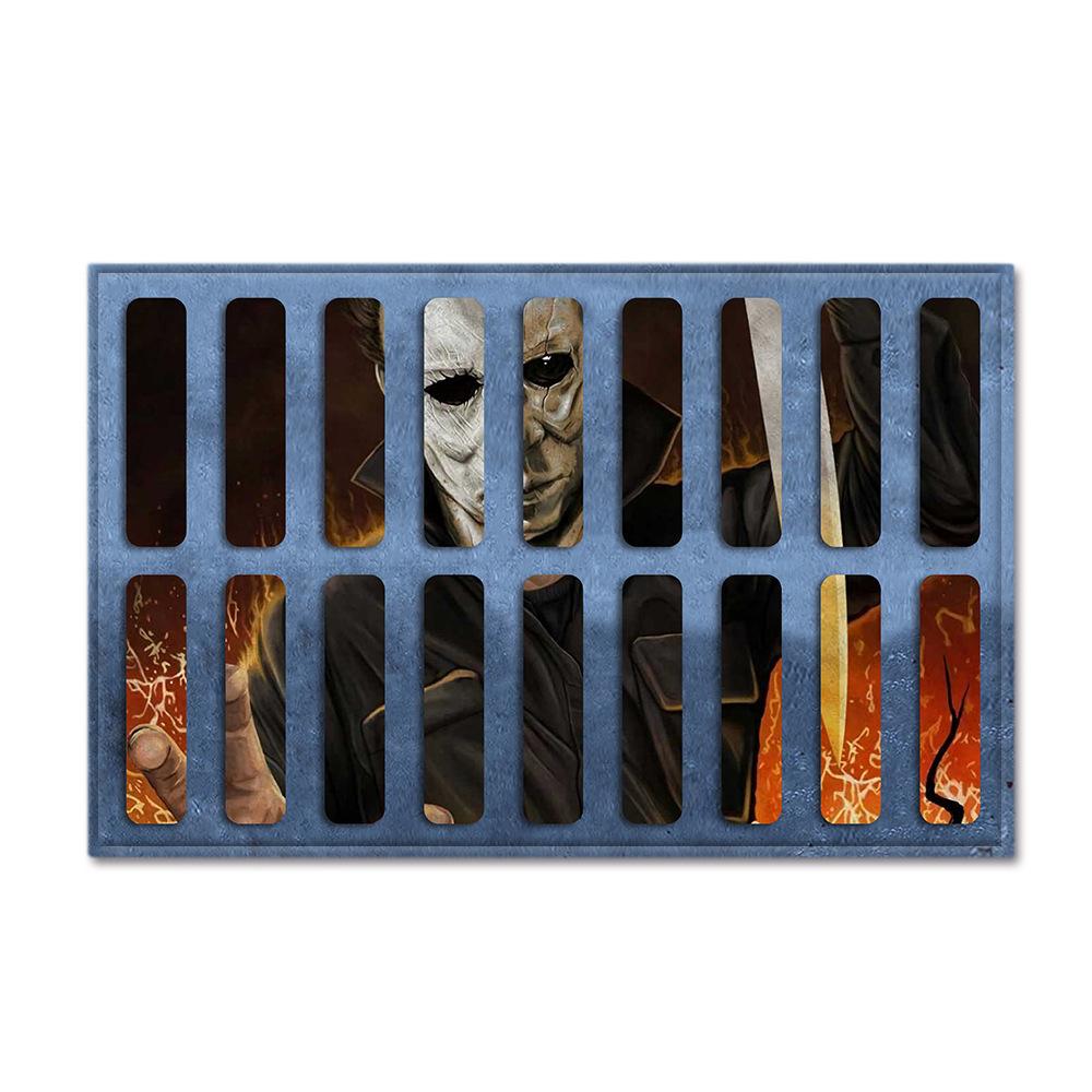 Hot Sale Halloween Series Manhole Clown 3D Thriller Grimace Non-Slip Floor Mat Bathroom Door Mat Factory