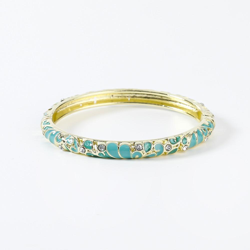 Traditional Flower Bangle Enamel Women s Hand Bracelet Handicraft Vintage Cloisonne Bangle  Girls Style 5