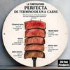 Ghid Rotund Vintage pentru Temperatura Cărnii Semn din Aluminiu Focar BBQ Decor Perete Bucătărie Restaurant Accesoriu Gătit pe Grătar