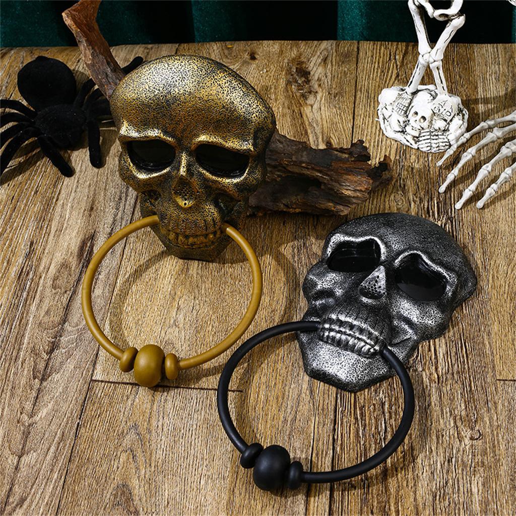 Halloween Totenkopf Türklopfer Totenkopf Türhänger Zuhause Harz Dekor Gotischer Totenkopfkopf Wanddekor Anhänger Dekoration