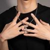 Fashion Copper Inlaid Zircon Men's and Women's Cross Pendant