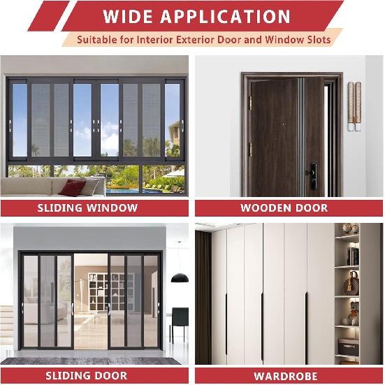 26 Feet Long Reach Weather Stripping Door Seal, V-Shaped Replacement Door Seal Strip Foam Kerf Weather Stripping for Doors Frame Card Slot Door