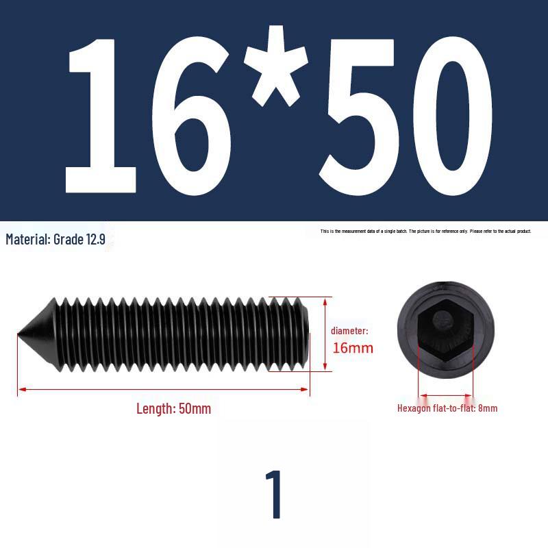 12.9 Edelstahl 304 Innensechskant Kegelspitze Gewindestift M2/M3