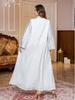 Elegant Embroidered Muslim Women's Dubai Long Dress