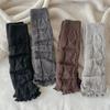 Fashionable Twist Cable Knit Footless Middle Calf Socks Pleated Ruched Ruffled Leg Warmers Boot Toppers Covers for Women
