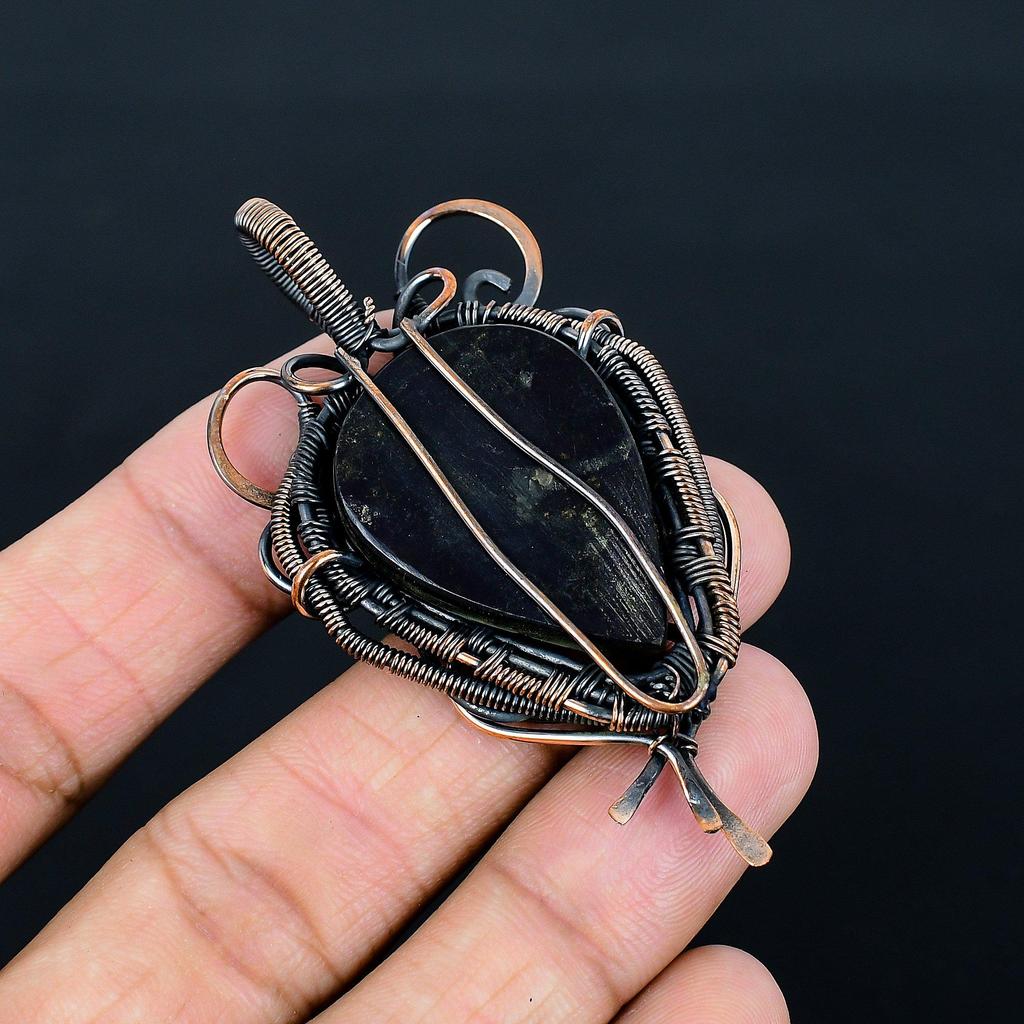 Sugilite Pendant Gemstone Handmade Jewelry, 999 Copper Wire Wrapped Pendant, Gift For Wife Jewelry