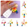 Rainbow Bell Building Blocks Keychain Decoration For Bags And Cars
