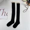 Japanese JK Lace Socks Lolita Lace Stockings Women Knitted Pattern Girls Cute Elegant Solid Color Winter Warmer Floor Hosiery