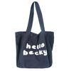 Korean version of the new canvas bag large capacity shoulder letter tote bag ins simple leisure commuter shopping bag women's bag