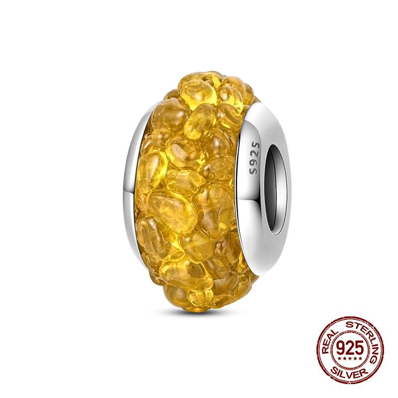 

Copper Colorful Butterfly Flower Dolphin Luminous Glass Charms Beads Fit Pandach Original Bracelets Fine Diy Jewelry Gifts