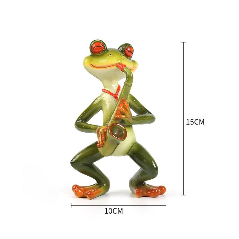 Frog Ornament, European and American Pastoral Style Animal Home Decoration, Living Room Desktop, Courtyard Garden, Resin Crafts