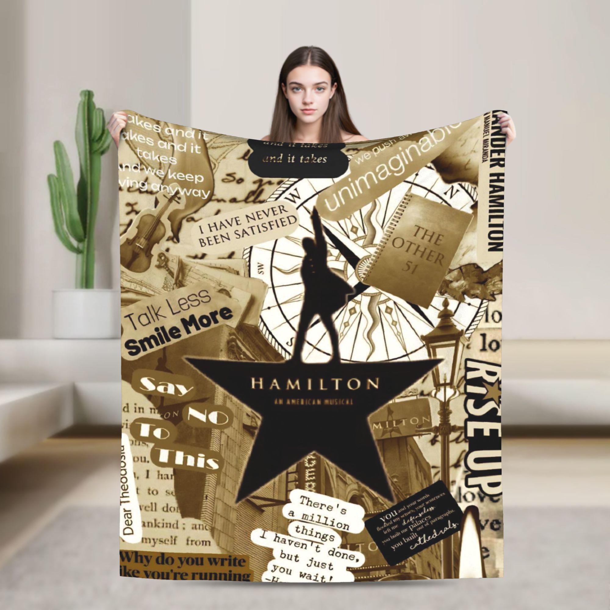

Hamiltons the Musical Blanket Warm Soft Print Plush Throw Blanket For Couch Chair Sofa Bed Picnic Flannel Bedspread Bed Cover 100x150cm
