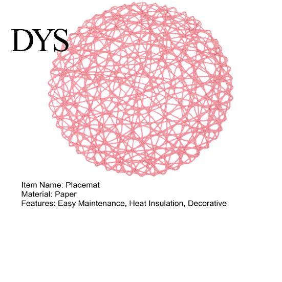 Heat Insulation Mat Resistant Placemat Non-Slip Table Mats for Dining Set Washable Paper Rope Decorative Braided Coasters Protective Bowl Home Kitchen