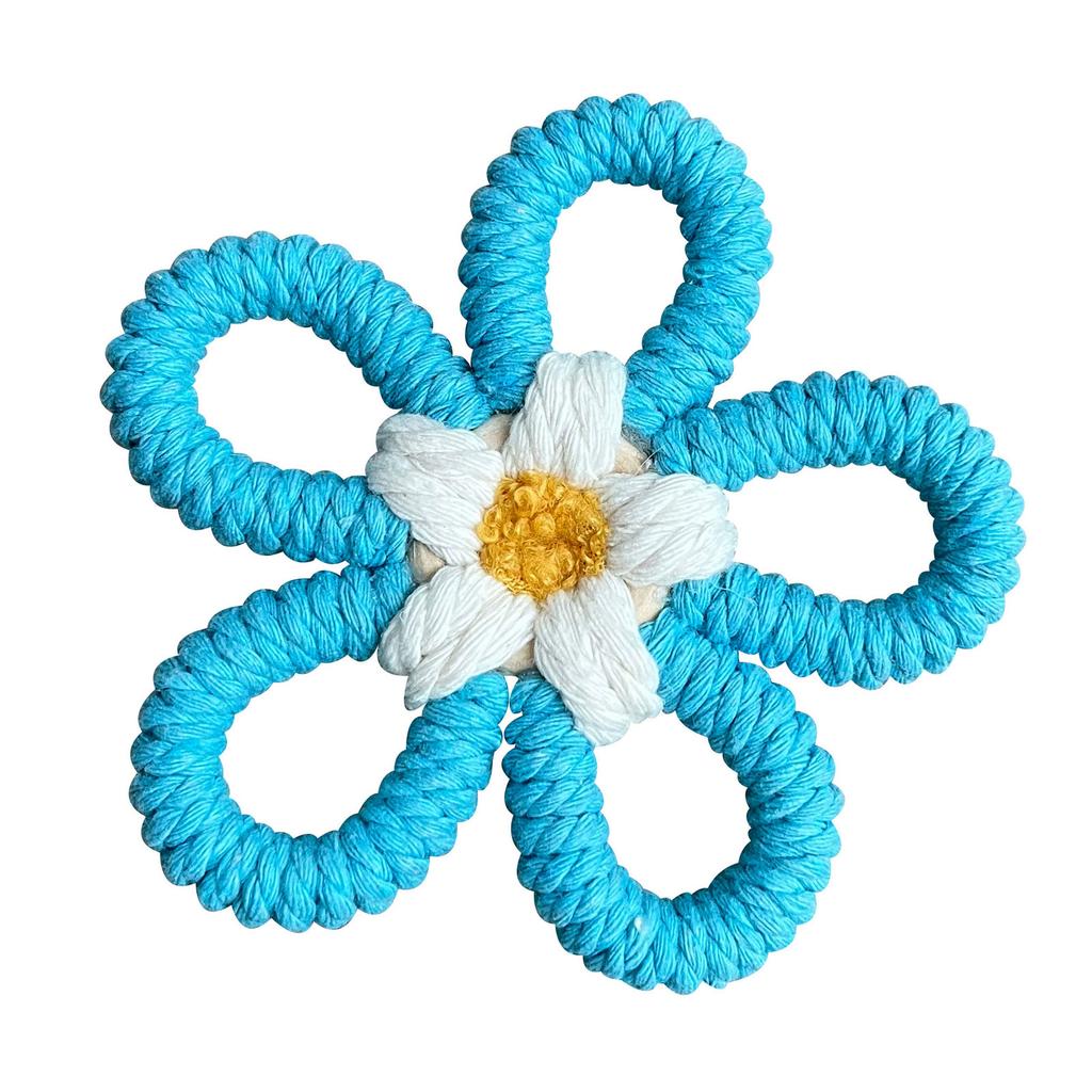 Woven Macrames Colorful Flower Wall Art Decoration for Living Room or Baby Kids Bedroom Nursery Wall Hanging Ornament