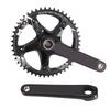 Hollow Integrated Crankset Set BCD144MM 48T Chainring Cycle Crankset for 8 to 12 Speed Gear Systems Black