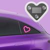 Solar Powered LED Heart Neon Light for Car Window Wireless Auto Atmosphere Lamp 5 Modes Car Interior Decoration with Suction Cups