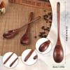 2 PCS 9 Inch Long Wooden Honey Spoons Handle Spoons Coffee Spoon Teaspoon Honey Stirring Spoon Cocktail Accessories for Kitchen Eating Dessert Mixing