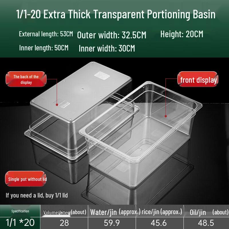 Commercial Acrylic Food Display Pan