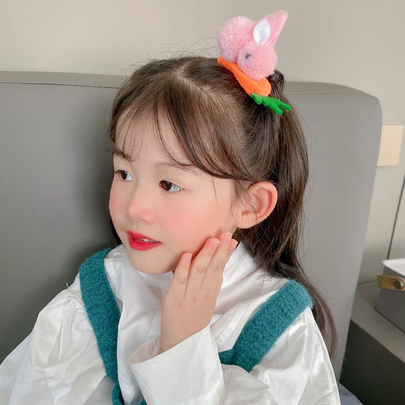 1 st Ny Stereoskopisk Kanin Baby BB Spännen Flickor Hårnålar Hårspännen Barn Söta Huvudbonader Barntillbehör