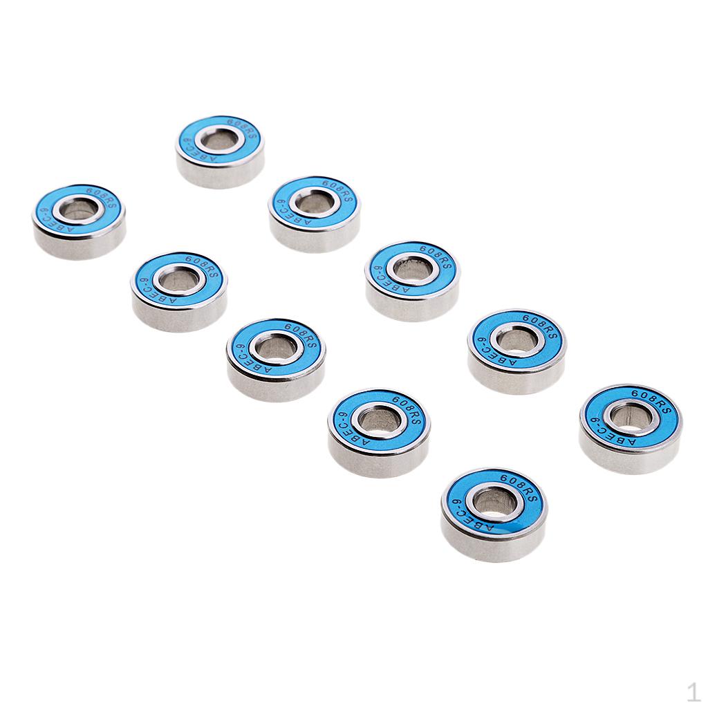 ABEC9 608RS Roller Skate Wheel Bearings Skatebaord Longboard Pack of 10