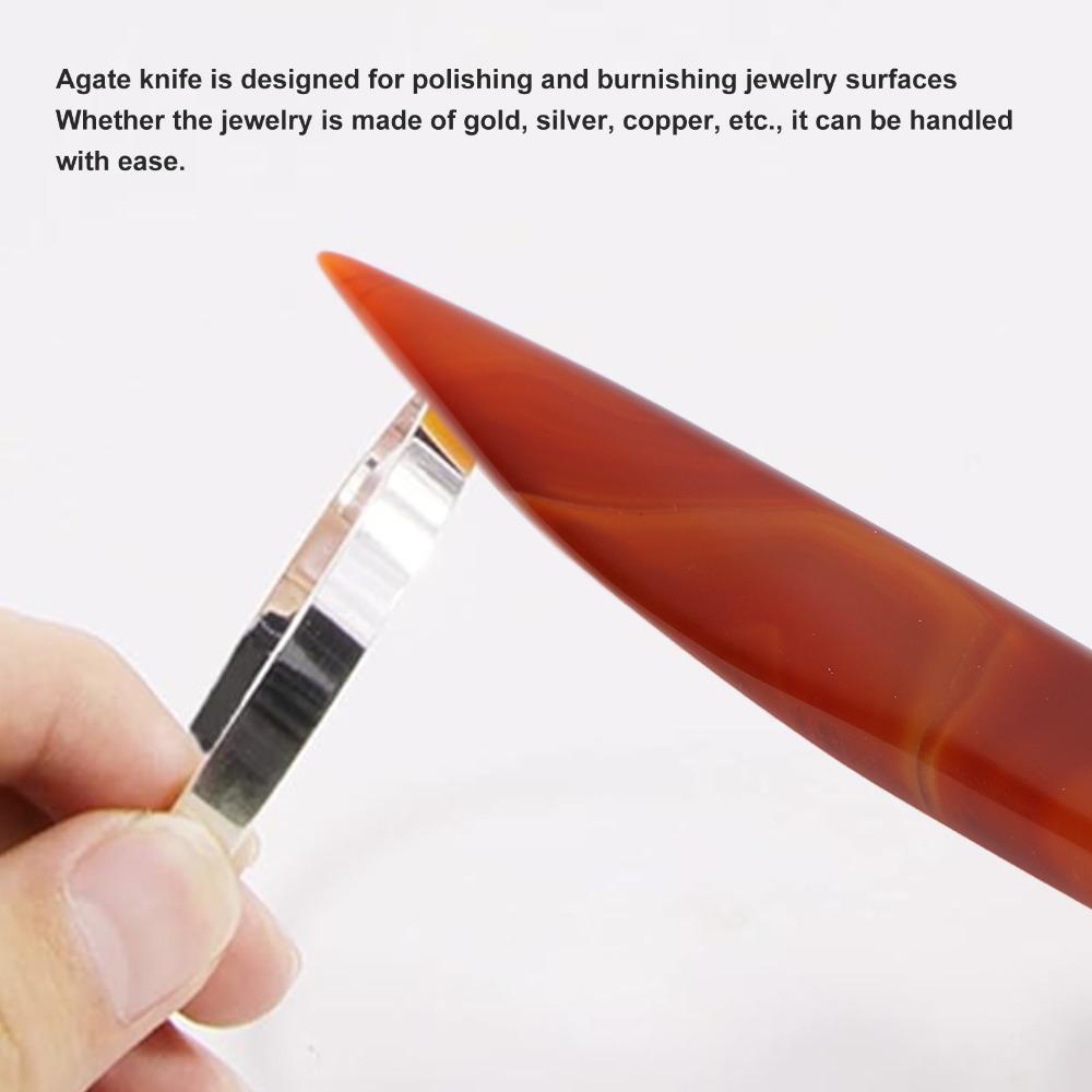 

Multiple Sizes Agate Burnisher Glossy Finish Burnishing Tool Jewelry Polishing Tool Gold Polishing 8cm
