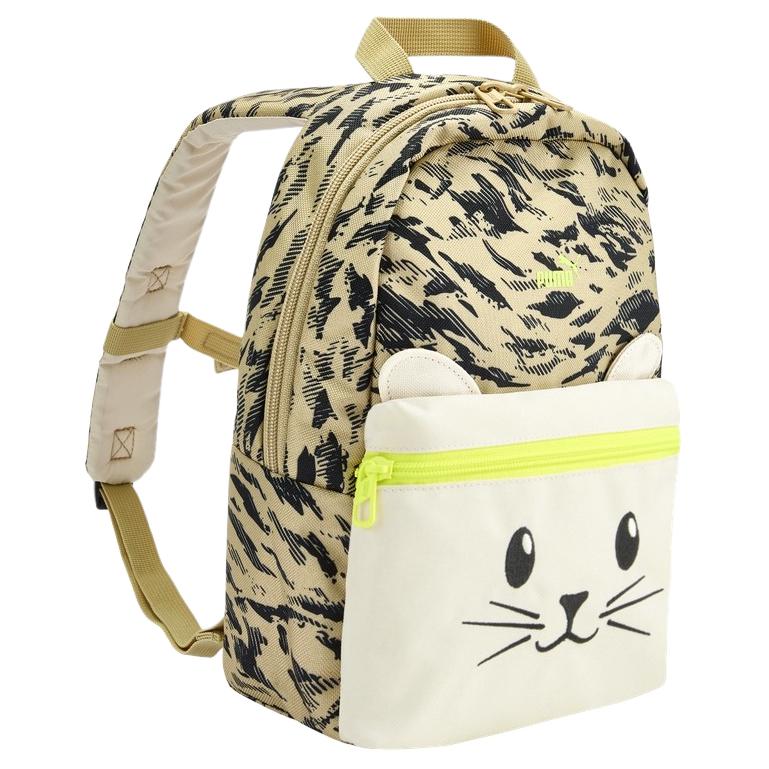 Puma Cute Animal Cat Print Design Fabric Backpack Kids backpack Camel 09221001 Camel