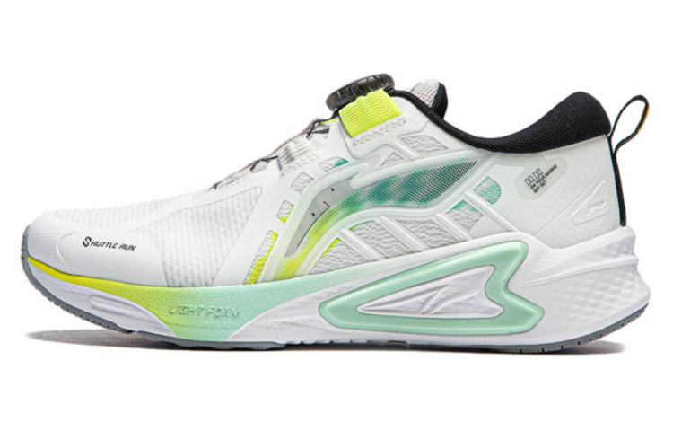 Li Ning YOUNG Розовокрылый 1.0 Амортизация Поддержка отскока Низкие Детские Беговые Кроссовки Бело-Зеленые Детские YKFU004-3 39