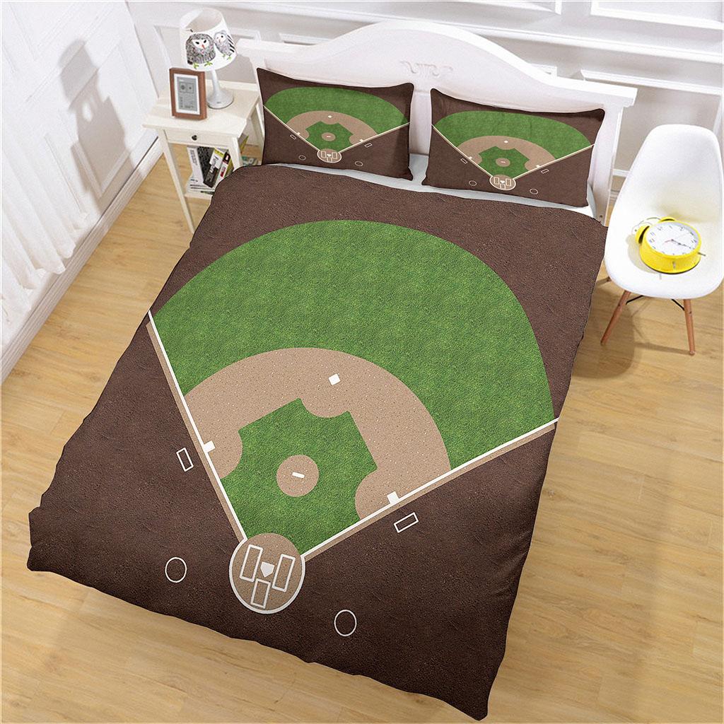 Collections For Children 3D Sports Baseball Bed Duvet Cover Collection Queen Twin Size Bedding Collection Single King Soft Polyester Quilt Cover
