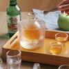Japanese Golden Sake Decanter Set with Colored Wine Cups
