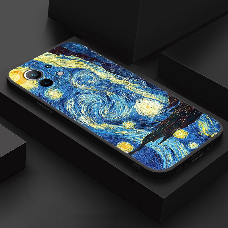 

Funny Oil Painting Van Gogh Starry Phone Case For Xiaomi 14T 13T 12T 11T 14 Pro 11 Lite Poco X3 X4 X5 X6 M5 F5 F6 Pro Soft Cover POCO X6 5G