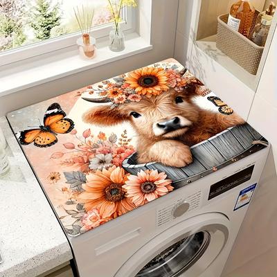 1Pcs Cow Printed Dish Rubber Drying Mat For Coffee Shop Restaurant Kitchen Carpet Tableware Durable Diatom Mud Table Mat Pet Mat Coffeeware