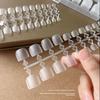 Matte Short Square Press-On Toenails 260Pcs Full Set Natural Fake Toenail Tips for Beginners DIY Nail Art