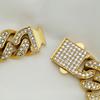 New Hip Hop Fashion Light Luxury Full Diamond Colored Gemstone Bracelet