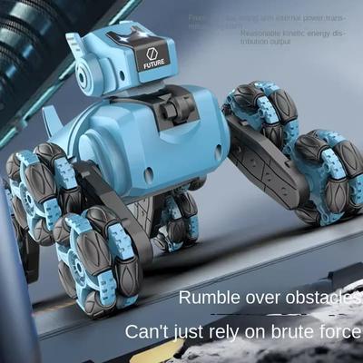 New 2.4G Rc Robot Dog 360 Degree Drift Stunt Spray Remote Control Car Toy Suitable for Boys and Girls Children High Value Gift Electronic Pet