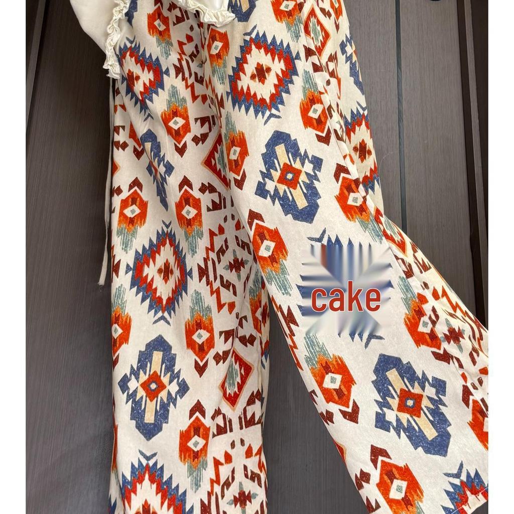 Versatile Summer Wide-Leg Cotton Silk Pants
