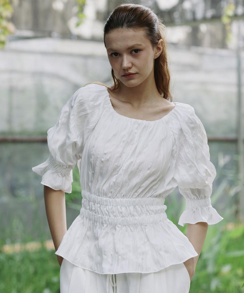 TINABLOSSOM Lou White Blouse