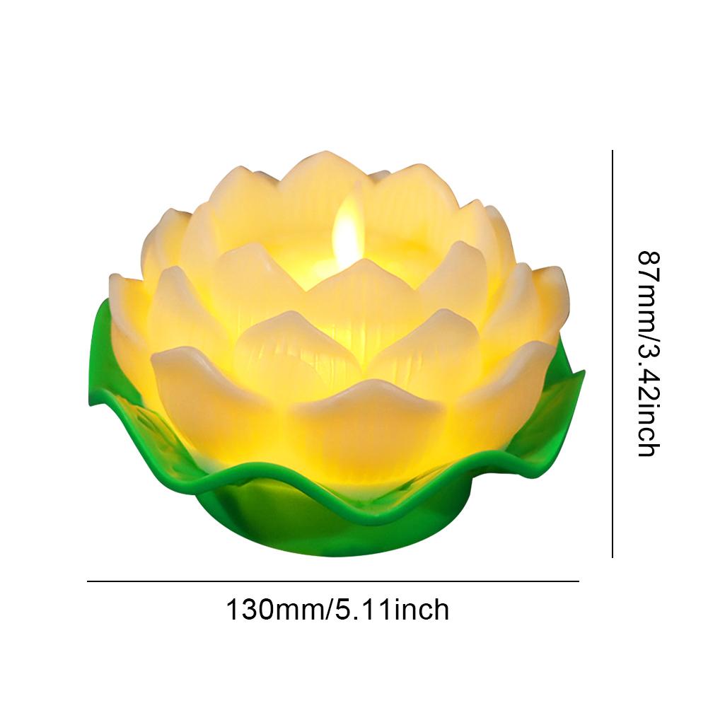 1-5Pcs LED Waterproof Floating Lotus Night Lights Battery Operated Artificial Lily Flower Lamp Garden Fish Tank Water Pond Decor