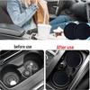 Anti-Slip PVC Car Cup Coaster - Soft Rubber Interior Accessory