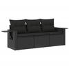VidaXL Garden Lounge Set with Cushions 3 Pcs, Patio Sofas, Patio Furniture Set, Outdoor Furniture, Black 3219854