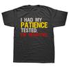 Lustig Ich wurde auf Geduld getestet Ich bin negativ T-Shirts Sommer Grafik Baumwolle Streetwear Kurzarm Geburtstagsgeschenke T-Shirt Männer