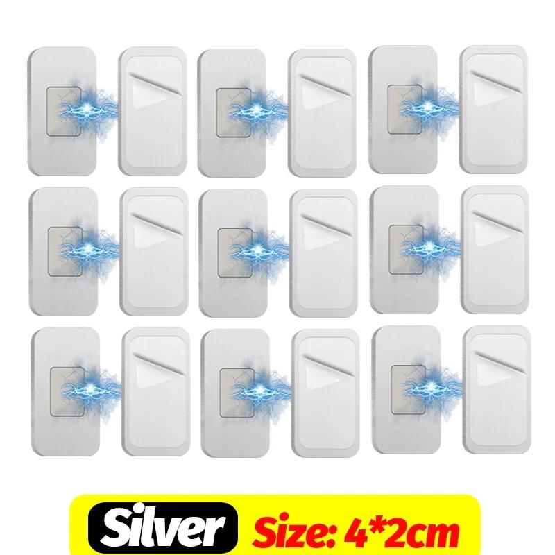 

Self Adhesive Door Stops Magnetic Cabinet Catches Invisible Soft-Catch Anti-Rust Magnet Stickers Hidden Door Closer for Cupboard 1Set(2pcs) срібний