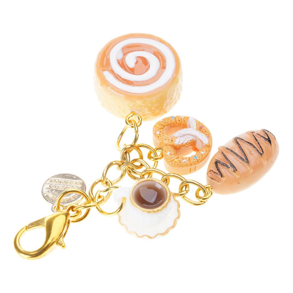 Fashionable Bread Keychain with Buckle Practical and Eye Catching Accessory for Students and Trendsetters Use