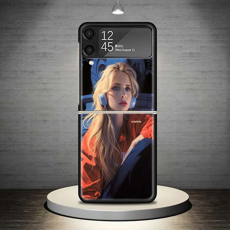 Buffy the Vampire Slayer Phone Case For Samsung Galaxy Z Flip 7 6 5 4 3 5G Shockproof Cover Z Flip7 Flip6 ZFlip5 Flip3 Flip4 Lux