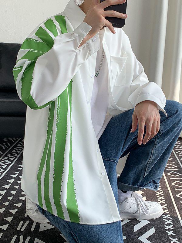 Men's Long Sleeve Hong Kong Style Versatile Shirt