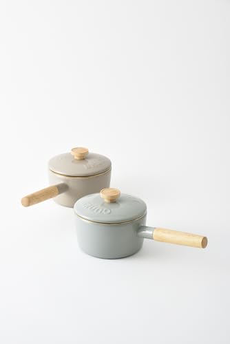 Bruno Fuji Enamel Saucepan, 16cm, BHK281 [6760929] Blue-Green