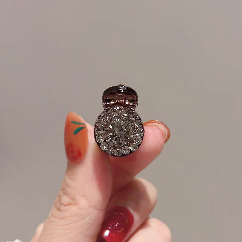 Mini Round  Hair Claw Retro Zircon Women Girls Claw Clip Small Hairpins Hair Crabs Girls Hair Accessories