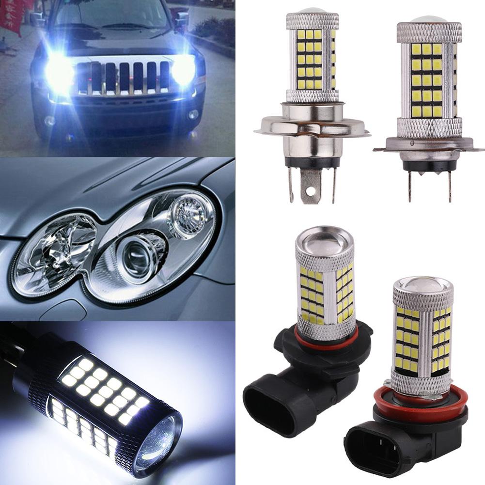 1Pc DC 12V 66 LED Car Light H4/H7/H11/9005 /9006 6000K Car Fog Driving Light Bulb