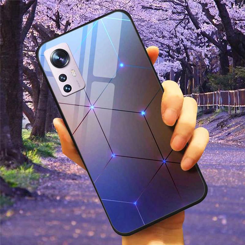 For Xiaomi 12T / 13T Case Tempered Glass SPACE Marble Luxury Hard Back Cover for Xiaomi 13T Pro / 12TPro Bumper for Xiaomi13T